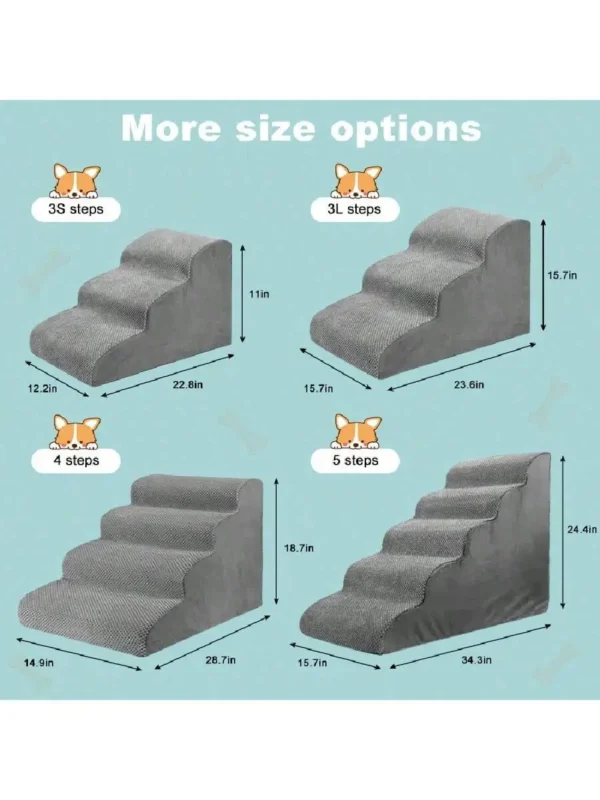 Pets Steps For Dogs Cats Non-Slip Dog Training Stairs Removable and Washable 3 4 5 Steps - Image 6