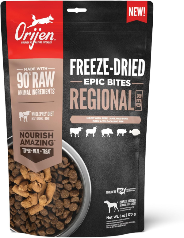 Original Freeze Dried Medallions, Grain Free Dry Dog Food and Topper, Wholeprey Ingredients, 16 Oz - Image 12