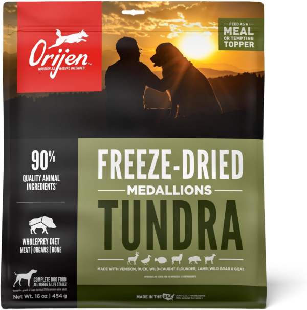 Original Freeze Dried Medallions, Grain Free Dry Dog Food and Topper, Wholeprey Ingredients, 16 Oz - Image 11