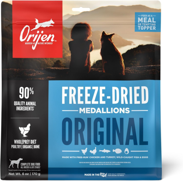 Original Freeze Dried Medallions, Grain Free Dry Dog Food and Topper, Wholeprey Ingredients, 16 Oz - Image 15