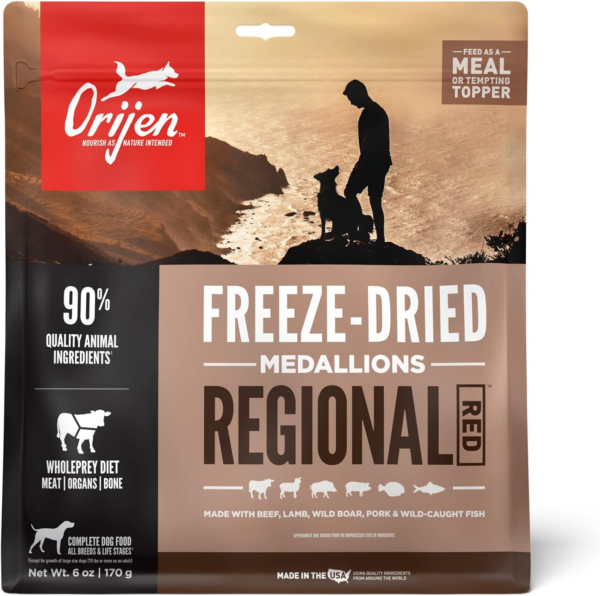 Original Freeze Dried Medallions, Grain Free Dry Dog Food and Topper, Wholeprey Ingredients, 16 Oz - Image 9