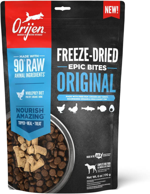 Original Freeze Dried Medallions, Grain Free Dry Dog Food and Topper, Wholeprey Ingredients, 16 Oz - Image 10