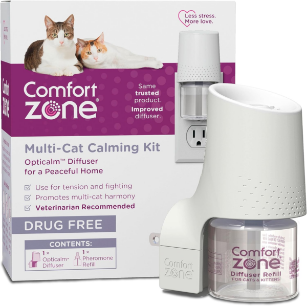 Multi Cat Calming Diffuser: 1 Pheromone Diffuser & 1 Refill (30 Days)