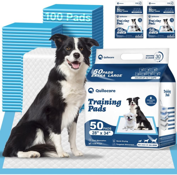 50 Count 28” X 34” XL Disposable Dog Pee Pads, Super Absorbent Leakproof Quick Drying Puppy Pee Pads for Dogs, Extra Large Disposable Dog Training Pads - Image 9